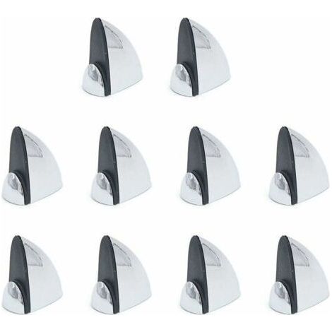 INHHUB 10 Pack Glass Clamps for Wood/Glass Shelf, Fish Mouth Shape Wooden Bracket, Adjustable Clamping 3-16mm Thickness, Chrome Zinc Alloy Finish-INHHUB (1/5)