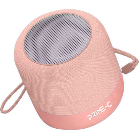 Enceinte Bluetooth avec revêtement en tissu, 5 W, étanche IP5, son stéréo HiFi - rose