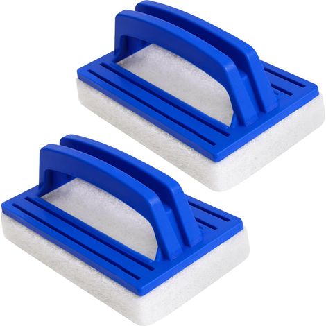 Eponge Magique Piscine, 2 Pièces Brosse Éponge Ligne d'eau, Brosse Piscine avec Poignée, Brosse pour Piscine Carrelages, Sols, Murs, Brosse de Nettoyage pour Piscines, Salle de Bain, Spa, Cuisine (1/5)