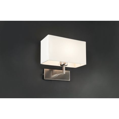 Faro Barcelona – Applique murale LED nickel satiné – Compatible E27 – Indice de protection IP20 – Pour espaces intérieurs – Modèle RODA