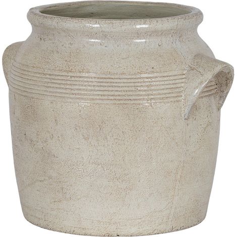 Tarn Collection Small Pot with Handles - Ceramic - L20 x W17 x H17 cm ...