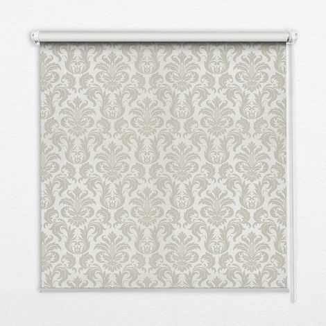 Tenda a Rullo Interna per Finestra - Tenda Filtrante Luce - Tenda Privacy - Tenda Decorativa Rettangolare - Rullo per Interni - (100 cm x 100 cm) - Fantasia beige