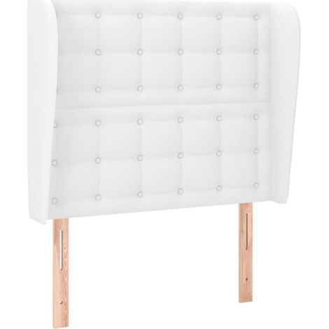 Maison Exclusive - Kopfteil mit Ohren Weiß 83x23x118/128 cm Kunst
