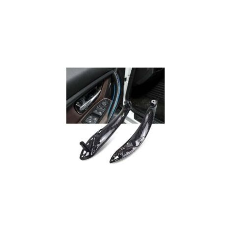 LAN Compatible avec BMW Série 3 F30, F31, F34, F80, poignée de porte intérieure gauche + poignée de porte droite pour BMW Série 4 F32, F33, F36, F82, F83 (fibre de carbone)