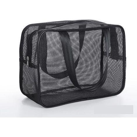 Duschbeutel aus Netzgewebe für Reisen, Kulturbeutel für Studentenwohnheime, Badutensilien fürs Fitnessstudio, Aufbewahrungsbeutel für Schwimmbäder, Maße: 10 x 20 x 30 cm