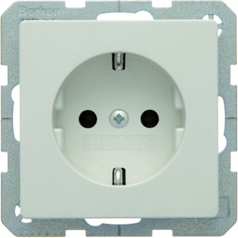 Berker prise SCHUKO Q.1/Q.3 blanc polaire, velours 47436089