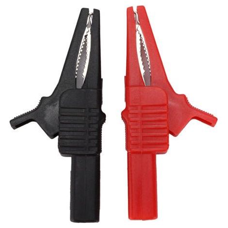 FENOPLASTICAClip crocodilien isolé en Laiton 2 pièces, Pince de Fil de Test de fiche Banane pour Le Test de multimètre et de Pince ampèremétrique (1/5)