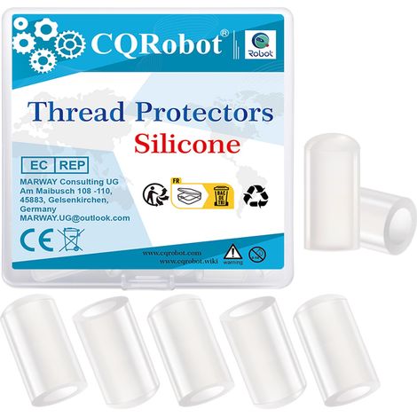 30pcs 5/16" Protecteur Filetage Silicone 8mm ID Rond Capuchon Extrémité Blanc Tube Caps Assortiment Longueur 20mm,pour Vis Couvre Fil Boulons Couverture Poteau Tuyau Métal Volets Anti-Ouragan (1/5)