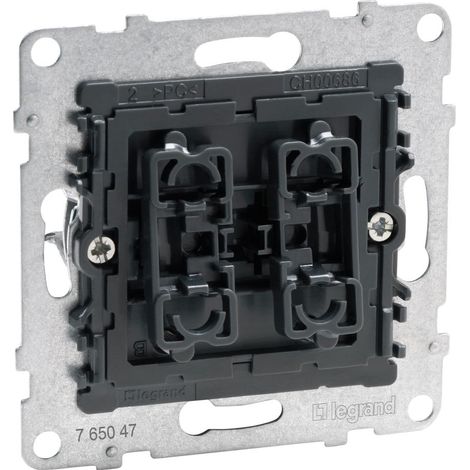 Legrand Rollladen-/Jalousieschalter SEANO, 2 Tasten-System, 250V, 6A, Unterputz, 765047 (1/3)