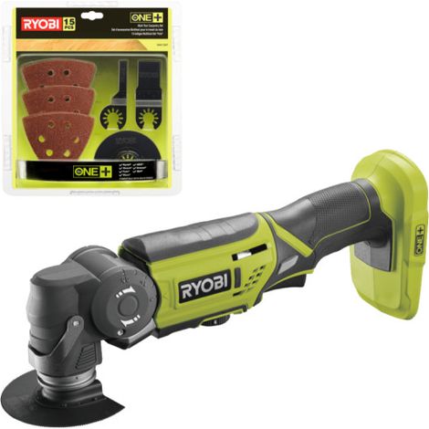 Pack RYOBI - Multitool R18MT-0 - 18V One+ sans batterie ni chargeur - Kit spécial bois 15 pièces RAK15MT (1/5)