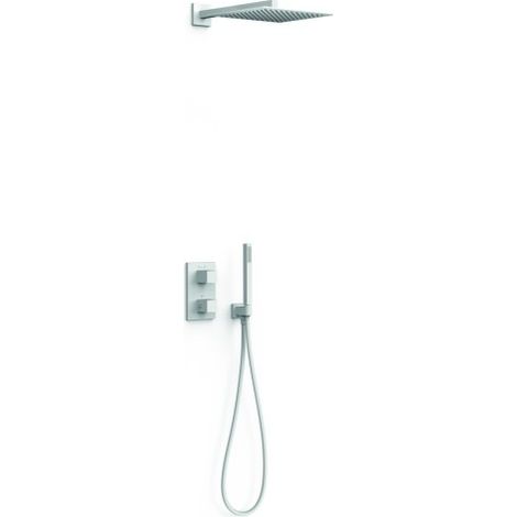 Kit robinet thermostatique encastré 2 voies pour douche Therm-box Blanc mat - TRES 00635004BM