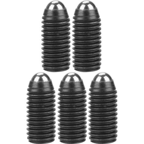 10 pistons à ressort à bille à douille hexagonale filetée M12 en acier au carbone (M1225) (1/5)
