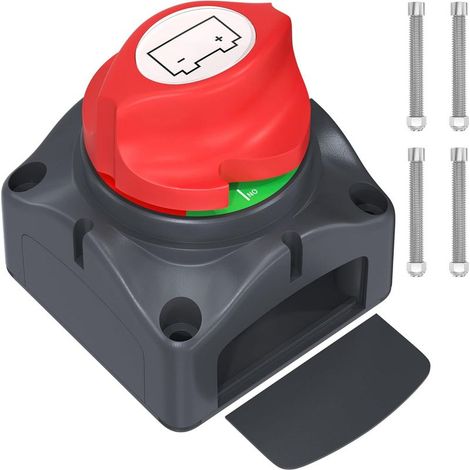 Alimentation haute intensité pour automobiles, navires et yachts, 12V-24V 300A, commutateur rotatif avec protection contre les fuites de courant. (1/4)
