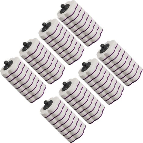 Soavoa Tête De Brosse Jetable Pour WC Lavande 8pcs Design Sans Angle Mort Hygiénique Pratique Salle De Bain Maison (1/4)