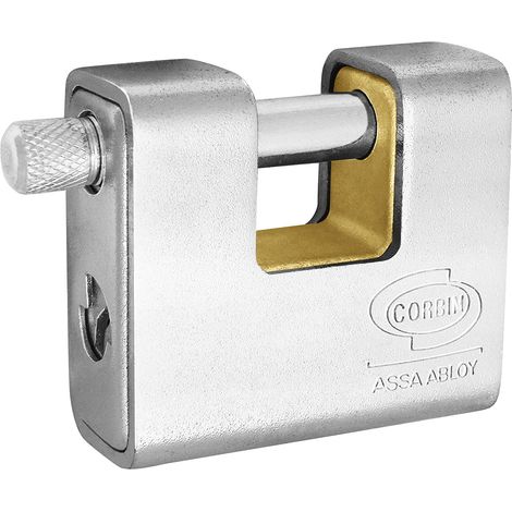 LUCCHETTO ANTISCASSO CORBIN CORAZZATO x SERRANDA 60MM antitaglio