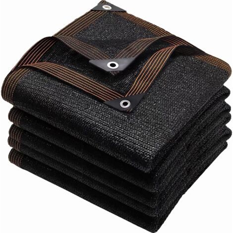 Filet d'ombrage 3 x 5 m, avec œillets, tissu brise-vue 90 % d'ombrage, serre, protection solaire, filet d'ombrage, filet d'ombrage pour jardin (1/4)