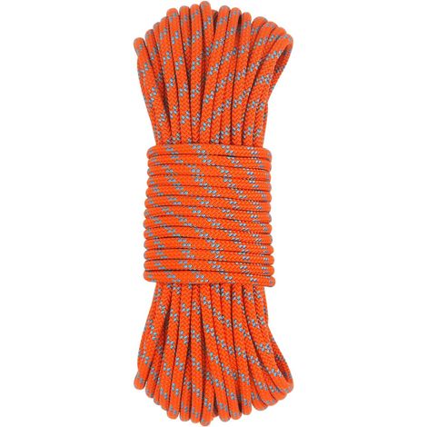Corde d'extérieur 6mm Accessoire 6M/15M/30M/50M Corde d'évacuation Multifonctionnelle pour Pêche à L'aimant Transport de Charges Lignes de Quai pour Voiliers, Camping, Randonnée, Transport (1/5)