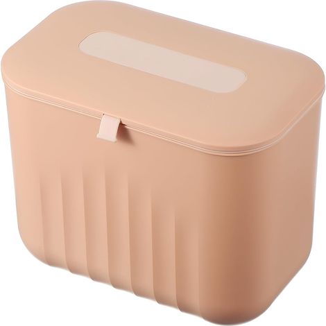 Bac à compost de cuisine, petite poubelle suspendue, poubelle en plastique de 7L/1,8 gallon avec couvercle, adaptée pour plan de travail, sous l'évier ou fixation murale, rose (1/5)