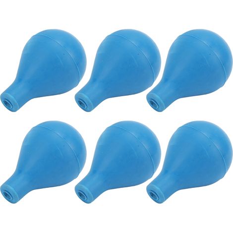 10 Stück Saugbälle aus Gummi für Laborgeräte, geeignet für Messzylinder, Tropfpipetten und Pipetten, blau (1/5)