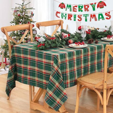 Tischdecke kariert 140x210 cm rechteckig für Party, Picknick, Geburtstag, Outdoor