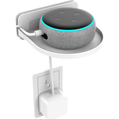 Wandhalterung mit integriertem Kabelmanagement für Google Nest Wifi/TP-Link On Hub, schraubenlos, Lautsprecher-Zubehörgestell (Weiß ZH01) (1/5)