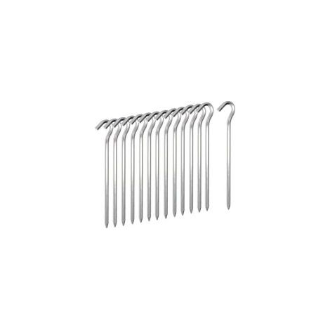 Set di 14 picchetti per tenda BRAVIX, ganci in metallo da 18 cm, picchetti leggeri in lega di alluminio, picchetti per terreni duri, picchetti da giardino, chiodi per tendalino da campeggio, telo da v