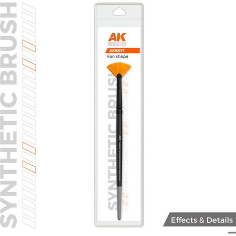 Pinceau - AK Interactive - Fan shape - Poils synthétiques - Précision - Ergonomique