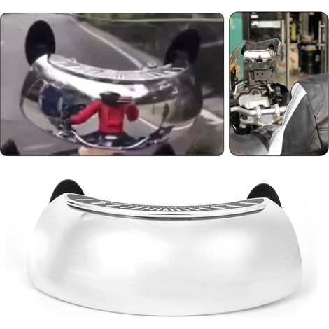 Modification de moto : Installation d'un pare-brise universel avec rétroviseurs panoramiques et grand angle, compatible avec Honda, Yamaha, BMW, etc. (1/5)