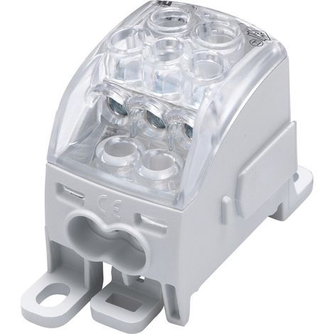 Bloc de distribution universel SUB 160 Al/Cu 82040 SIMBLOCK, gris (1/4)