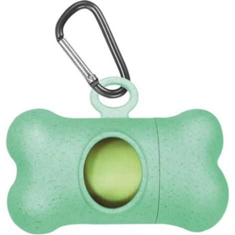 Jaune - Distributeur de sacs d'hygiène pour chiens en fibre de bambou avec rouleau