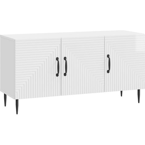 TV Cabinet High Gloss White 99 x 34.5 x 50 cm Engineered Wood vidaXL
