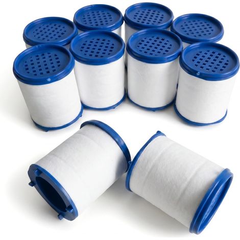10 Pièces Cartouches de Filtre à Eau pour Robinet, Filtre à Eau pour Robinet en Coton PP, Cartouches de Rechange pour Eau Potable, Robinet de Cuisine et Douche Salle de Bain (1/5)