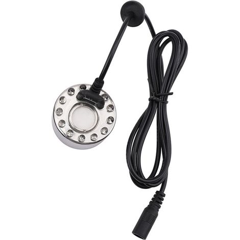 Brunnen Teich Wasser Nebel Ultraschall Zerstäuber Nebel Maker Fogger Luftbefeuchter 12 LED 24V Farbe (1/4)