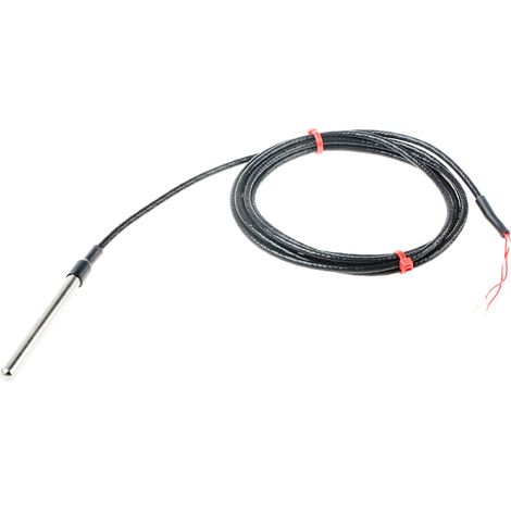 Capteur RTD PT100 RS PRO, Ø 6mm, L.75mm + 2m, +250°C max, Câble ( Prix pour 1 )