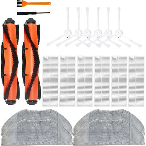 Ensemble brosse latérale et filtre pour aspirateur G1, pièces de rechange pour balai à franges, filtre HEPA, brosse rotative, chiffon (1/5)