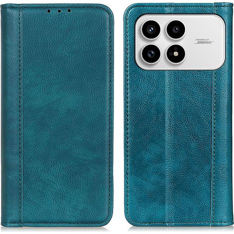 Funda tipo libro para Xiaomi Poco F8 Pro, piel dividida, verde (1/5)