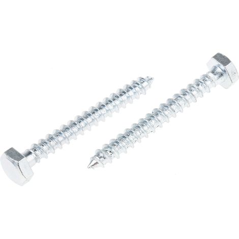Vis tire-fond, 6mm x 50mm, en Acier, en Acier trempé ( Prix pour Sachet de 50 )