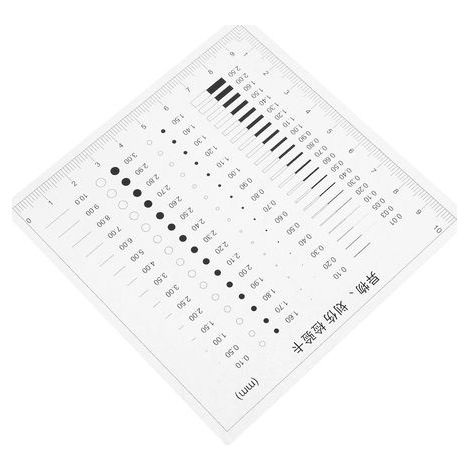 Hochpräzises 0,1-mm-Lineal für Transparenzmessung und Sichtprüfung von Folien, tragbares Werkzeug zur Qualitätskontrolle (1/5)