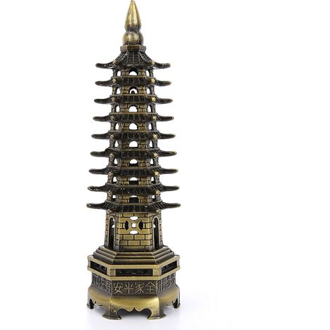 Maquette de la tour Wenchang, style chinois, ornement miniature de tour, décoration de bureau et de maison. (1/5)