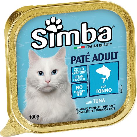 PATE' PER GATTI 'SIMBA' tonno - gr 100- 32 pezzi - MONGE