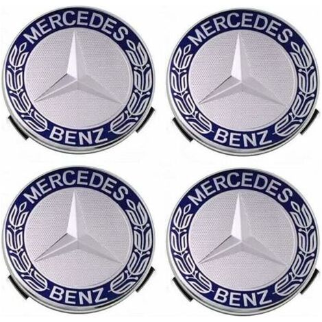 Set mit 4 Radkappen kompatibel mit Mercedes Benz 75 mm - Blau (1/4)