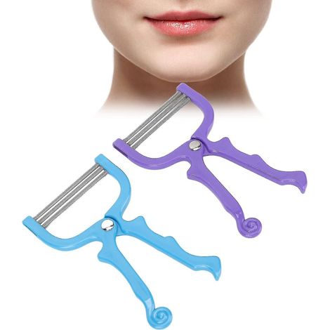 Epilatore per il viso in due parti, efficace e con punta fine, dispositivo portatile per la rimozione dei peli del viso e delle labbra. - AquaForge