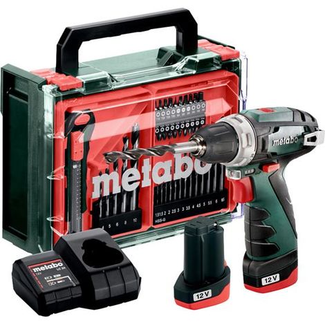 Metabo 600080710 PowerMaxx BS Drill Driver Basic Set 12V 2 x 2.20Ah Li-ion MPTPMBSMWSP (1/5)