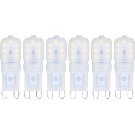 6 Ampoules LED G9 3W Dimmables, Blanc Chaud 220-240V, Économie d'Énergie pour Plafonnier et Suspension, Lumière 360° (Lot de 6) (1/5)