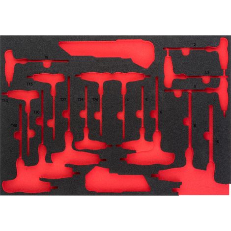 Vigor V5175-L organizador de cajones negro y rojo