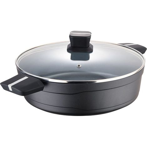Niedriger Topf Ø28x8,0cm Ind Aluminiumguss mit Deckel Bistro Grey SG6427 San Ignacio (1/2)
