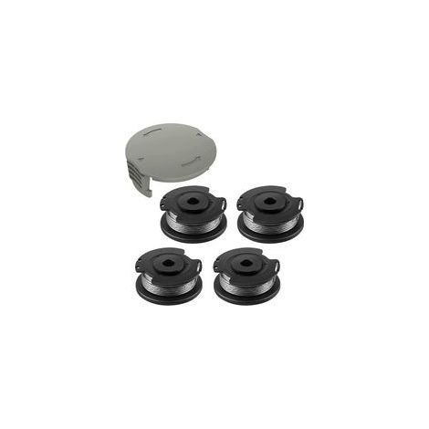 Bobine de tonte 1pcs Φ1.65mm 4.9m F016800569 Bobine de rechange en nylon + F016F05320 Couvercle de bobine pour coupe-bordures (1 bobines de fil, 1 couvercles de coupe-bordures)