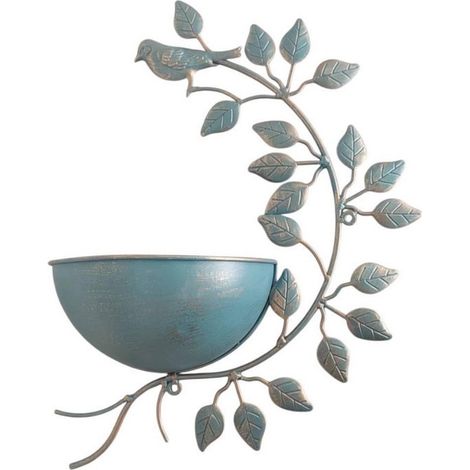 Garden Planter - Metal - L10 x W32 x H42 cm - Blue