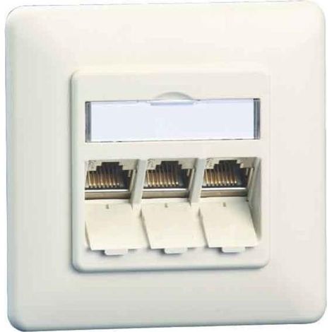BTR NETCOM Anschlussdose C6Amodul UP 3Port 180 UP,rws TN C6Amod-3UP-180rw (1/2)