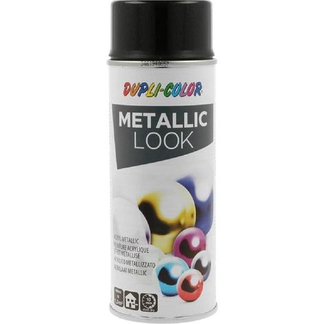 Bombe de peinture - Effet métallisé - Noir - Tous supports - Dupli-color - 400ml